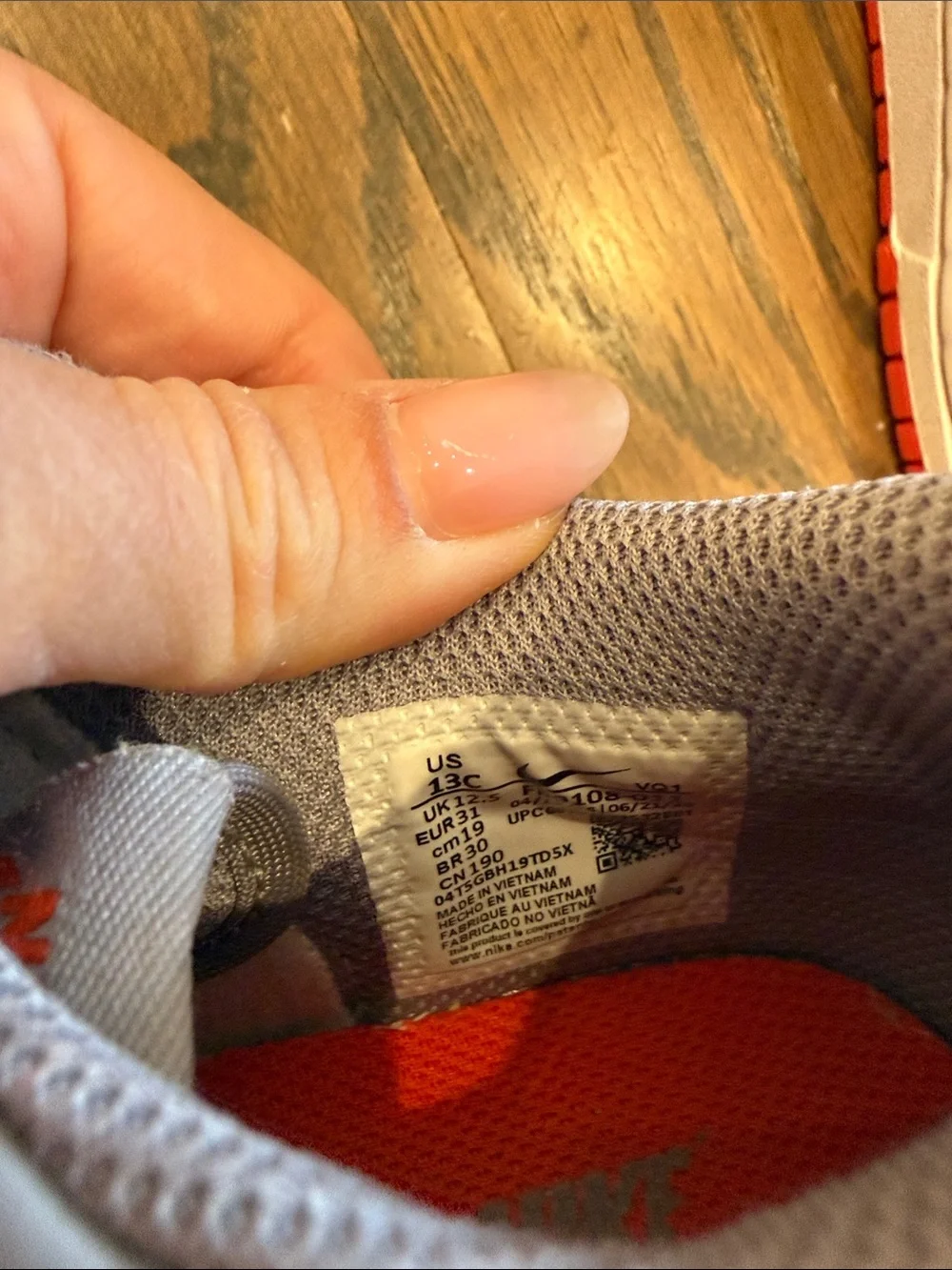 Nike Dunks Kids Orange and Gray Lace-Up Sneakers